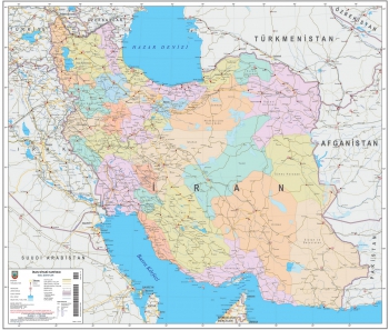 1:2.750.000 Ölçekli Raster İran Siyasi Haritası