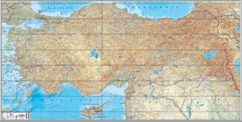 1:550.000 Ölçekli Türkiye Fiziki Haritası (Özel Malzeme)