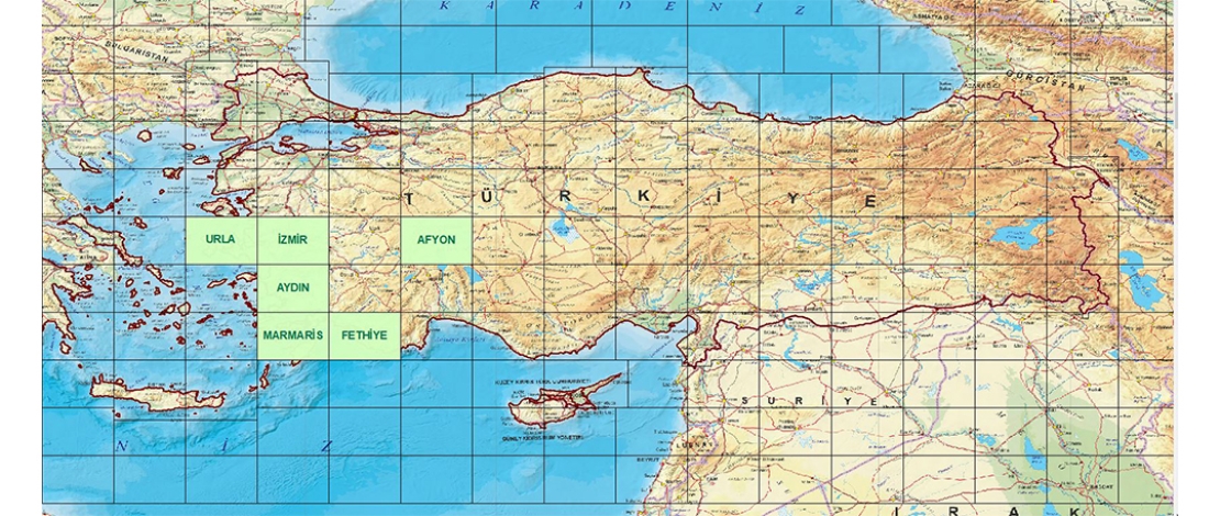 1/250.000 ölçekli AFYON, AYDIN, FETHİYE, İZMİR, MARMARİS ve URLA paftalarına ait ortofotolar, HGM KÜRE MASAÜSTÜ, HGM KÜRE MOBİL ve HGM ATLAS uygulamalarında güncellenmiştir.