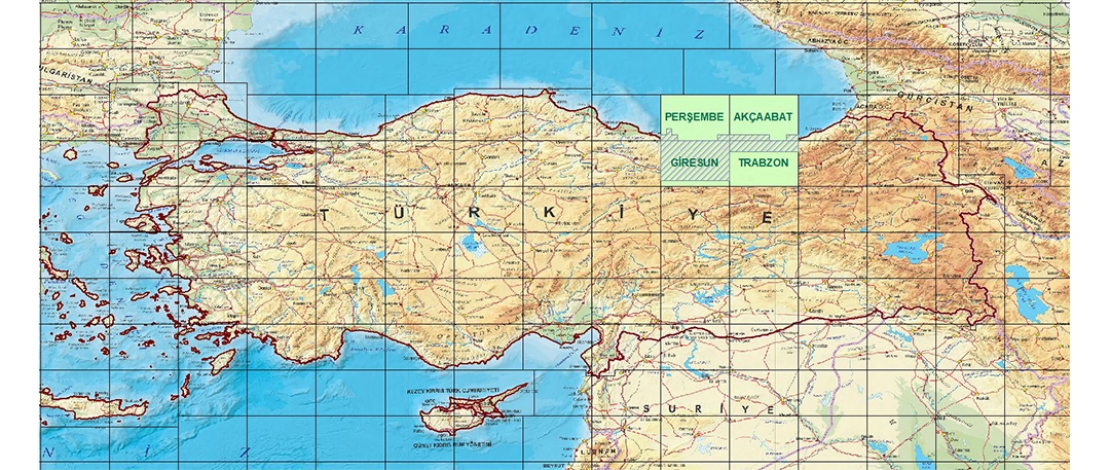 1/250.000 ölçekli AKÇAABAT, GİRESUN, PERŞEMBE ve TRABZON paftalarına ait ortofotolar, HGM KÜRE MASAÜSTÜ, HGM KÜRE MOBİL ve HGM ATLAS uygulamalarında güncellenmiştir.