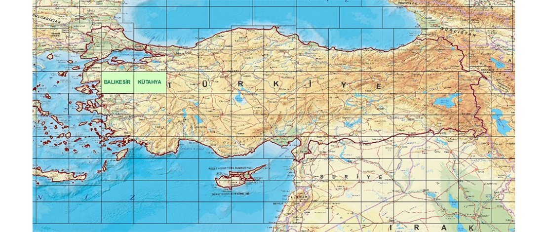 1/250.000 ölçekli BALIKESİR ve KÜTAHYA paftalarına ait ortofotolar, HGM KÜRE MASAÜSTÜ, HGM KÜRE MOBİL ve HGM ATLAS uygulamalarında güncellenmiştir.