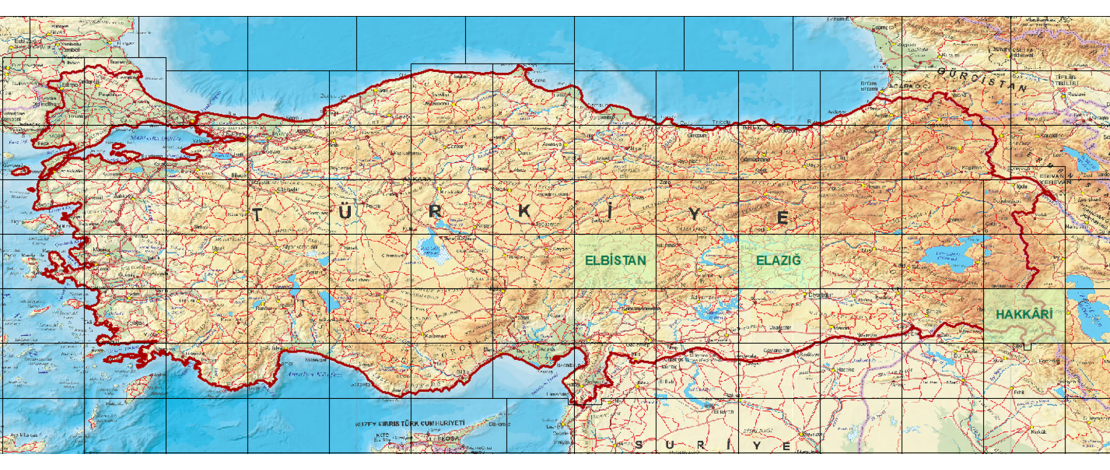 1/250.000 ölçekli Elazığ, Hakkari ve Elbistan paftalarına ait ortofotolar HGM Küre Masaüstü ve HGM Mobil uygulamalarında güncellenmiştir.