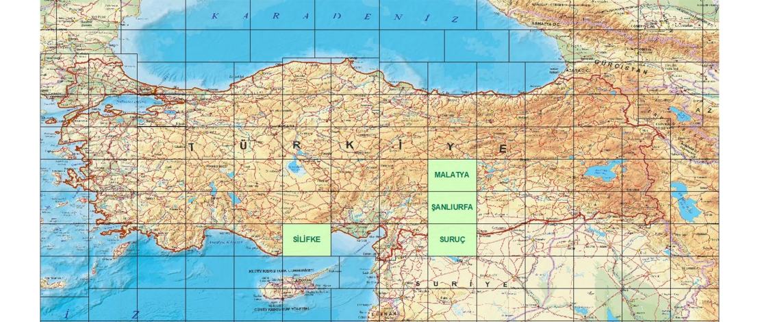 1/250.000 ölçekli MALATYA, SURUÇ, SİLİFKE ve ŞANLIURFA paftalarına ait ortofotolar, HGM KÜRE MASAÜSTÜ, HGM KÜRE MOBİL ve HGM ATLAS uygulamalarında güncellenmiştir.