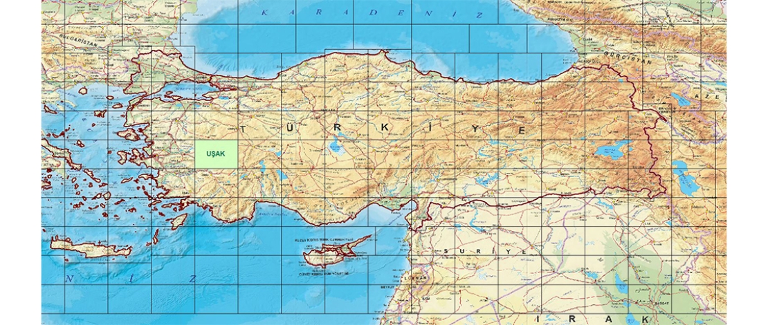 1/250.000 ölçekli UŞAK paftasına ait ortofotolar, HGM KÜRE MASAÜSTÜ, HGM KÜRE MOBİL ve HGM ATLAS uygulamalarında güncellenmiştir.