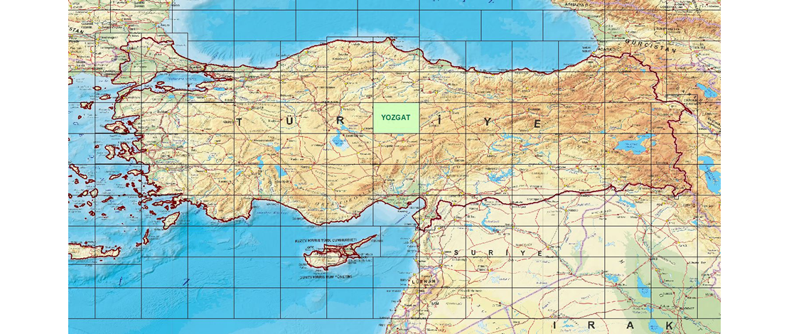 1/250.000 ölçekli YOZGAT paftasına ait ortofotolar, HGM KÜRE MASAÜSTÜ, HGM KÜRE MOBİL ve HGM ATLAS uygulamalarında güncellenmiştir.