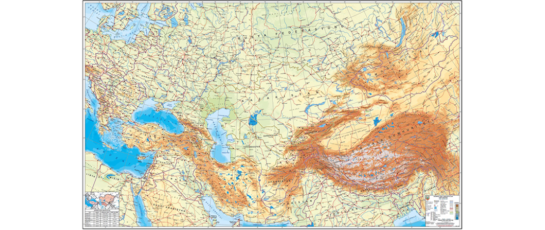 1/5.000.000 ölçekli Bağımsız Türk Cumhuriyetleri Fiziki, Siyasi ve Plastik Kabartma Haritaları satışa sunulmuştur.