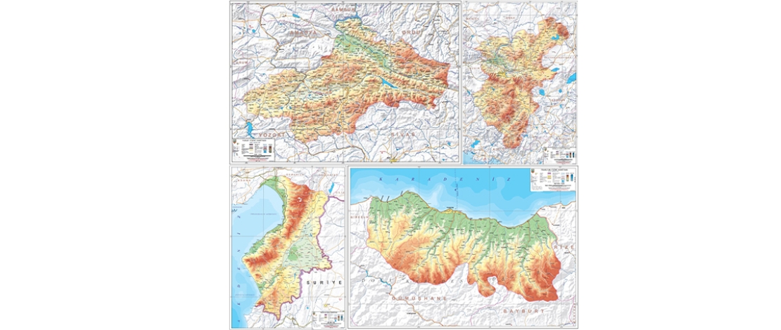 24 adet ilimize ait plastik kabartma harita üretilip satışa sunulmuştur. 