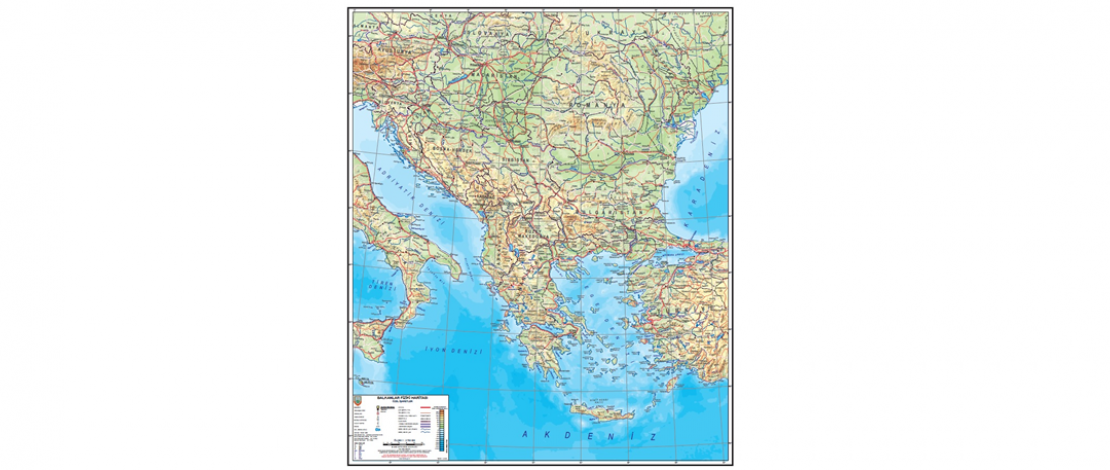 Balkanlar Fiziki Haritamız Yenilenmiştir.