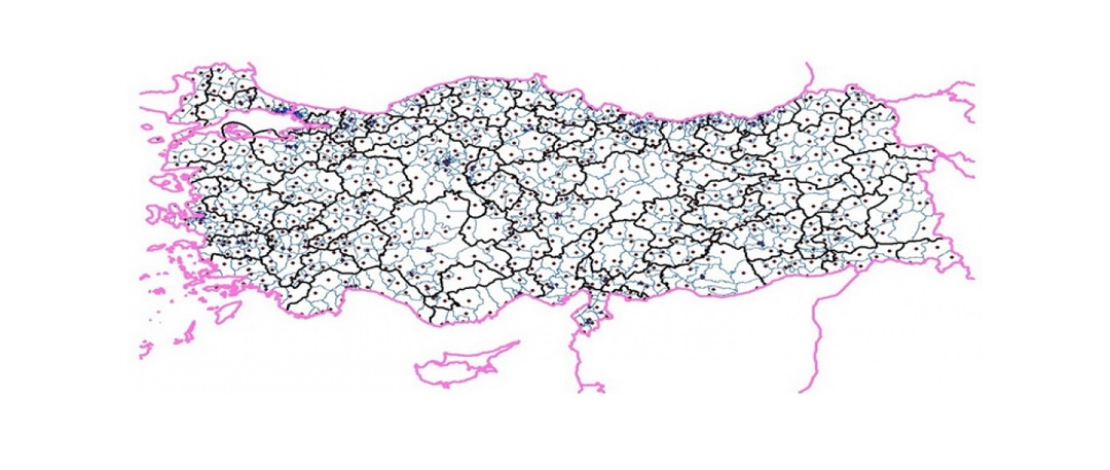 Ülkemize ait ülke, il ve ilçe sınırları ile il ve ilçe yerleşim noktalarını içeren vektör veri ile il ve ilçe yüz ölçümleri bilgisi internet sitemizde ücretsiz olarak kullanıma sunulmuştur.