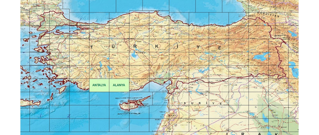 Üretimi tamamlanan 1/250.000 ölçekli ALANYA ve ANTALYA paftalarına ait ortofotolar, HGM KÜRE MASAÜSTÜ ve MOBİL uygulamalarında güncellenmiştir.