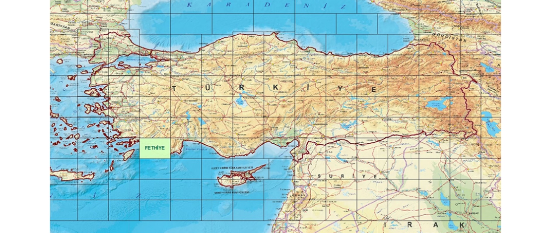 Üretimi tamamlanan 1/250.000 ölçekli FETHİYE paftasına ait ortofotolar, HGM KÜRE MASAÜSTÜ ve MOBİL uygulamalarında güncellenmiştir.