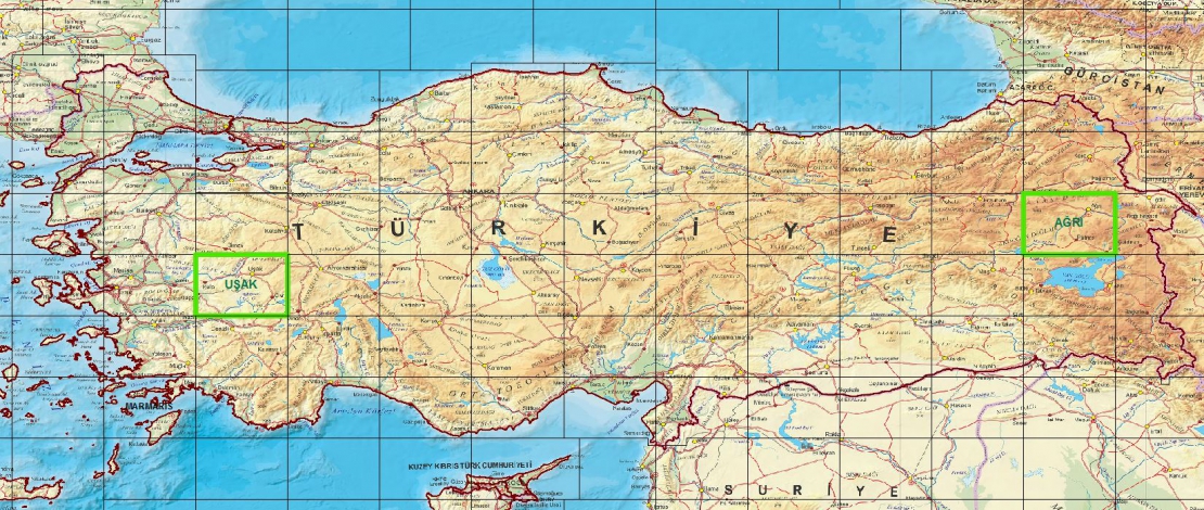 Üretimi Tamamlanan 1/250.000 Ölçekli UŞAK ve AĞRI Paftalarına Ait Ortofotolar, HGM KÜRE MASAÜSTÜ ve MOBİL Uygulamalarında Güncellenmiştir.