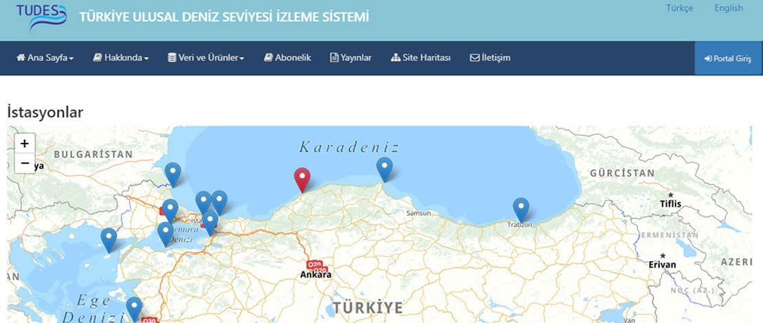 Yenilenen Türkiye Ulusal Deniz Seviyesi İzleme Sistemi (TUDES) Portalı hizmete sunulmuştur.