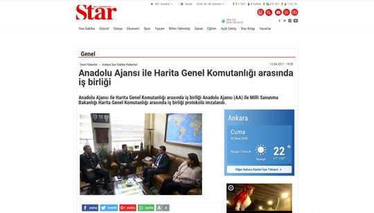 Anadolu Ajansı ile Harita Genel Müdürlüğü Arasında İşbirliği