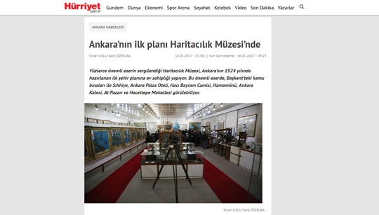 Ankara'nın İlk Planı Haritacılık Müzesinde