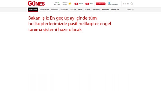 Bakan Işık: En geç üç ay içinde tüm helikopterlerimizde pasif helikopter engel tanıma sistemi hazır olacak