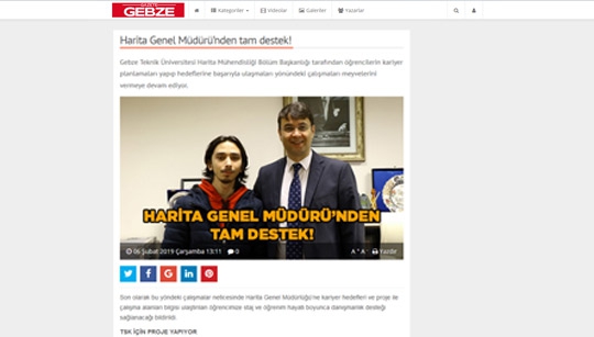 Harita Genel Müdürü’nden tam destek