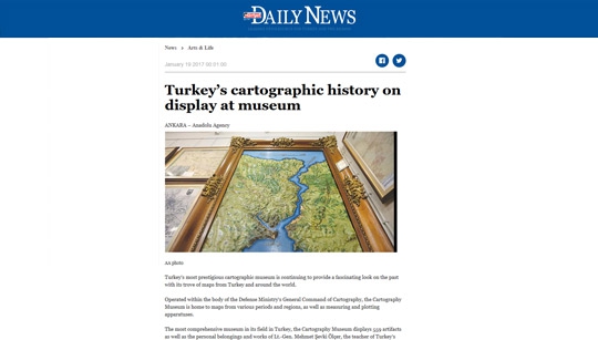 Türkiye Cartographic History on Display at Museum