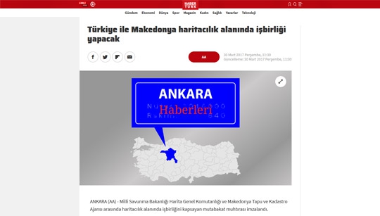 Türkiye ile Makedonya Haritacılık Alanında İşbirliği Yapacak