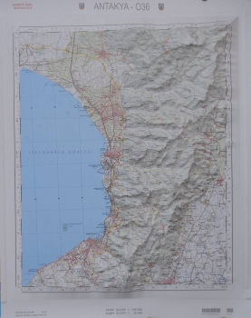 1:100.000 Ölçekli Türkiye Topoğrafik Plastik Kabartma Harita