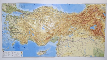 1:1.000.000 Ölçekli Türkiye Fiziki Plastik Kabartma Haritası