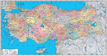 1:1.000.000 Ölçekli Türkiye Mülki İdare Bölümleri Haritası 