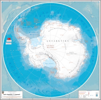 1:10.000.000 Ölçekli Antarktika Bölge Haritası