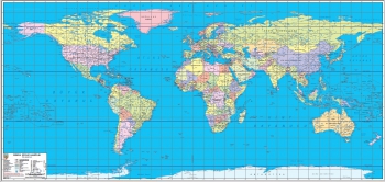 1:15.000.000 Ölçekli Dünya Siyasi Haritası