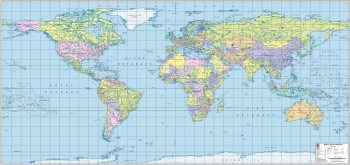 1:15.000.000 Ölçekli Raster Dünya Siyasi Haritası