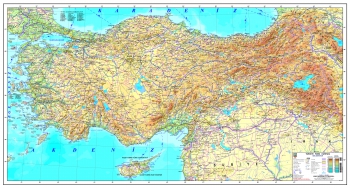 1:2.000.000 Ölçekli Raster Türkiye Fiziki Haritası