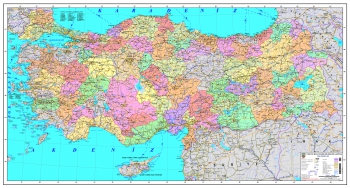 1:2.000.000 Ölçekli Raster Türkiye Mülki İdare Bölümleri Haritası