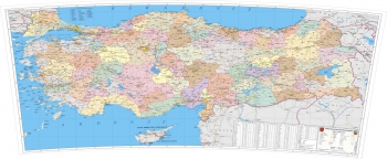1:2.000.000 Ölçekli Raster Türkiye Mülki İdare Bölümleri Haritası