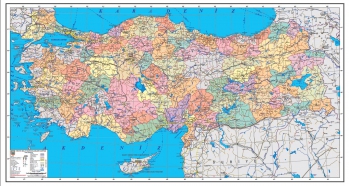 1:2.000.000 Ölçekli Türkiye Mülki İdare Bölümleri Haritası