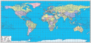 1:25.000.000 Ölçekli Dünya Siyasi Haritası