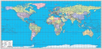 1:25.000.000 Ölçekli Dünya Siyasi Haritası (Political World Map)