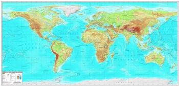 1:25.000.000 Ölçekli Raster Dünya Fiziki Haritası