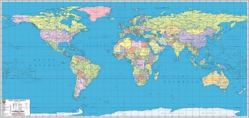 1:25.000.000 Ölçekli Raster Dünya Siyasi Haritası