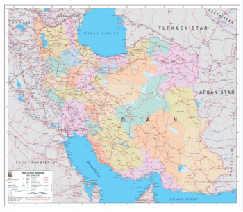 1:2.750.000 Ölçekli İran Siyasi Haritası