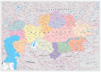 1:3.000.000 Ölçekli Raster Kazakistan Siyasi Haritası