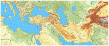 1:3.000.000 Ölçekli Raster Türkiye ve Çevre Ülkeler Fiziki Haritası