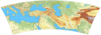 1:3.000.000 Ölçekli Raster Türkiye ve Çevre Ülkeler Fiziki Haritası
