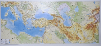 1:3.000.000 Ölçekli Türkiye ve Çevre Ülkeler Fiziki Plastik Kabartma Haritası 