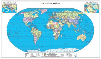 1:45.000.000 Ölçekli Dünya Siyasi Haritası