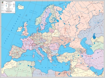 1:5.000.000 Ölçekli Avrupa Siyasi Haritası