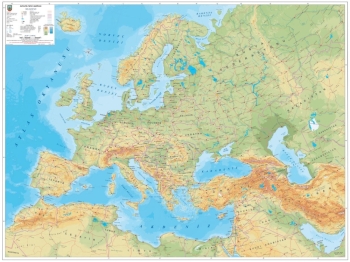 1:5.000.000 Ölçekli Raster Avrupa Fiziki Haritası
