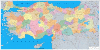 1:550.000 Ölçekli Raster Türkiye Mülki İdare Bölümleri Haritası