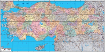 1:550.000 Ölçekli Türkiye Mülki İdare Bölümleri Haritası (Özel Malzeme)