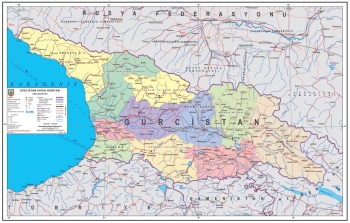 1:750.000 Ölçekli Gürcistan Siyasi Haritası