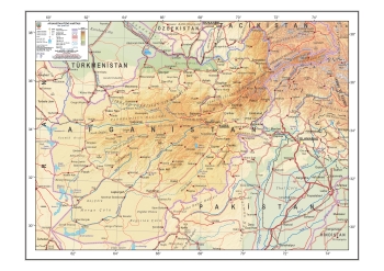 Afganistan Fiziki Haritası