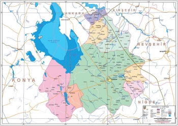 Aksaray Mülkî İdare İl Haritası